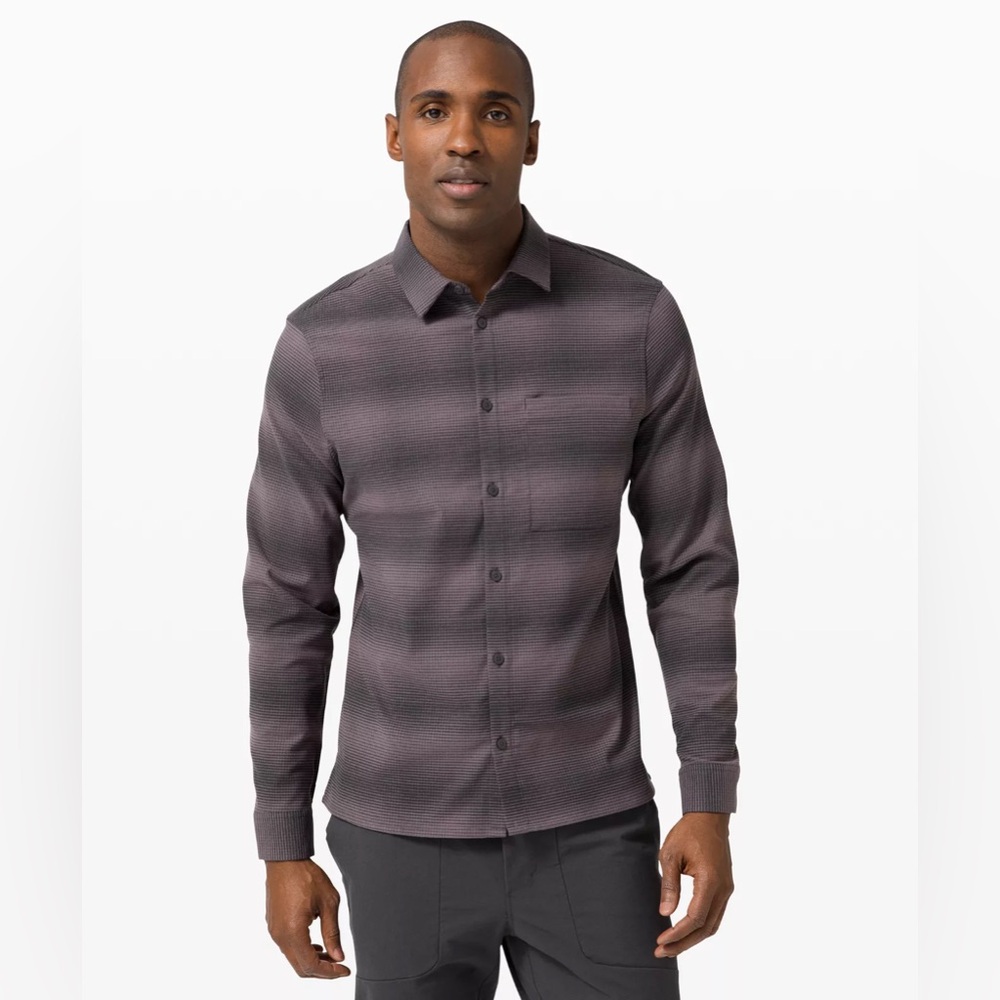 Lululemon Mens Mason Peak Flannel Plaid Shirt Long Sleeve Collared Button Up 687